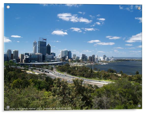 Perth City Acrylic by Stephen Hamer