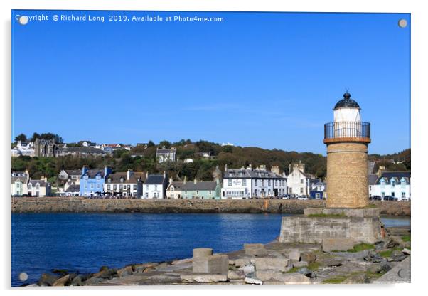  Portpatrick lighthouse Acrylic by Richard Long