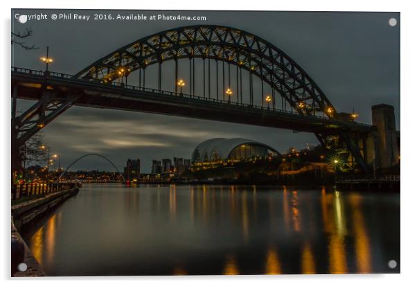 The River Tyne  Acrylic by Phil Reay
