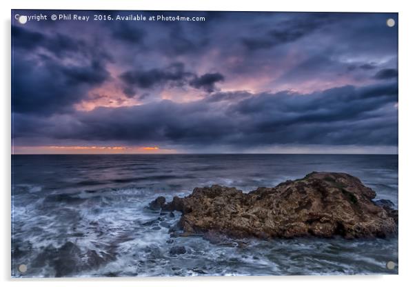 Sunrise at Marsden Bay Acrylic by Phil Reay