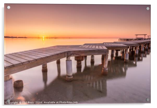 Mar Menor sunrise Acrylic by Phil Reay