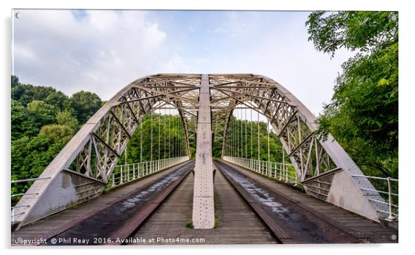 Wylam Bridge Acrylic by Phil Reay