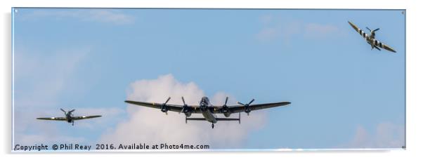 Battle of Britain memorial flight 2016 Acrylic by Phil Reay