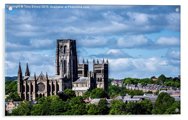  Durham Cathedral Acrylic by Tony Emery