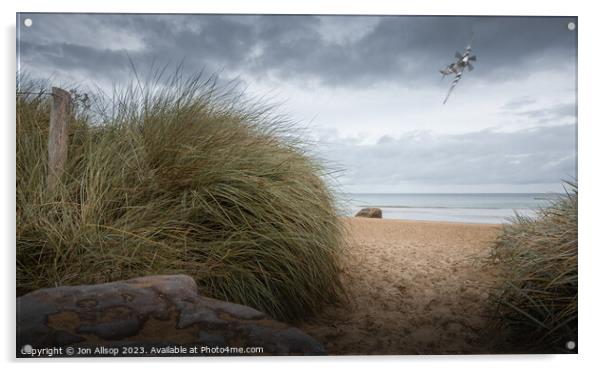 Omaha beach, Normandy. Acrylic by John Allsop