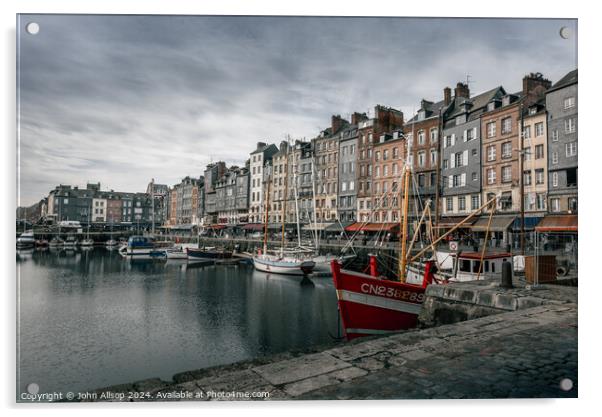 Honfleur Harbour Acrylic by John Allsop