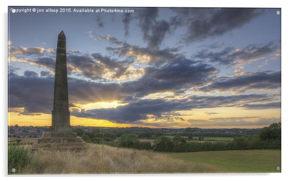  Hoo hill monument, warwickshire Acrylic by John Allsop