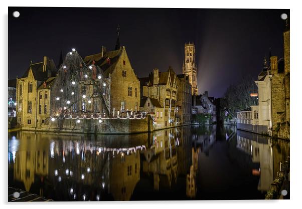  A time for Reflection in Brugge Acrylic by David Schofield