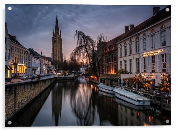  Christmas in Bruges Acrylic by David Schofield