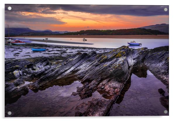 Borth y Gest, Portmadog Acrylic by David Schofield