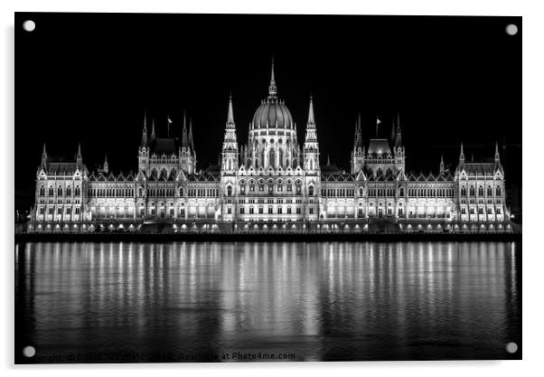Hungarian Parliament Building Budapest Acrylic by David Schofield