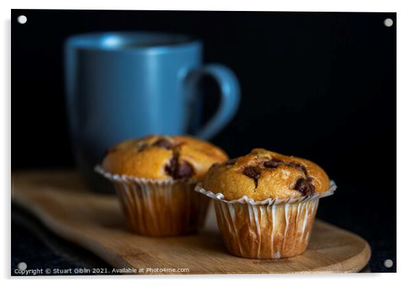 Coffee and Chocolate Chip Muffins Acrylic by Stuart Giblin
