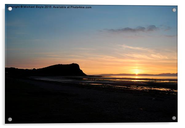  Sunset on the coast of Scotland Acrylic by Michael Boyle