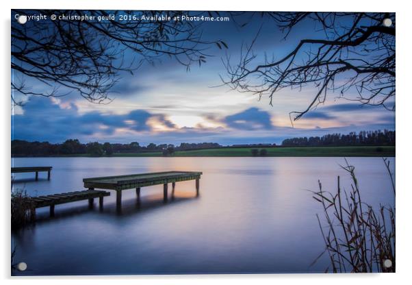 Jetty at lakeside Acrylic by christopher gould