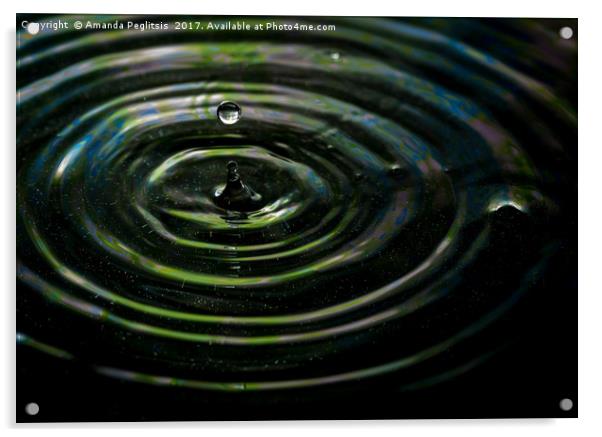 water drop Acrylic by Amanda Peglitsis
