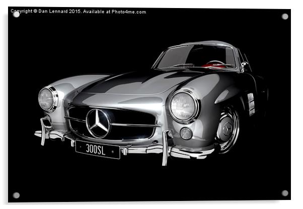  Mercedes-Benz 300SL Acrylic by Dan Lennard