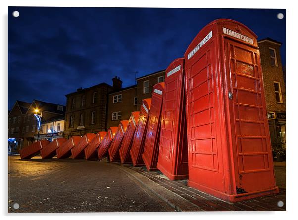  Phonebox Sculpture by David Mach in Lingston Upon Acrylic by Colin Evans