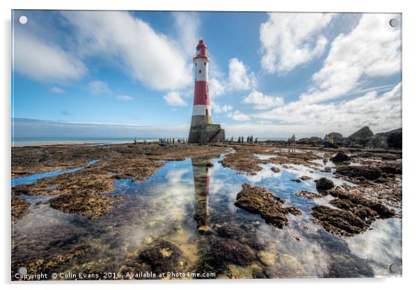Beachy Head Lighthouse Acrylic by Colin Evans