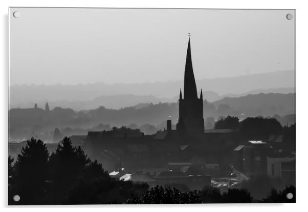 The Crooked Spire Chesterfield. Acrylic by Michael South Photography