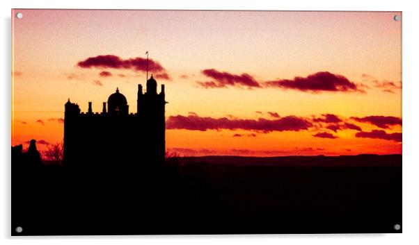 Bolsover Castle at Sunset (Grain Effect) Acrylic by Michael South Photography