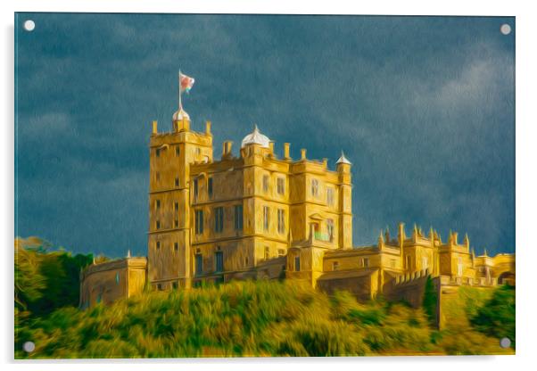 Bolsover Castle (Oil Paint) Acrylic by Michael South Photography