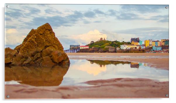 Tenby, Pembrokeshire.  Acrylic by Michael South Photography