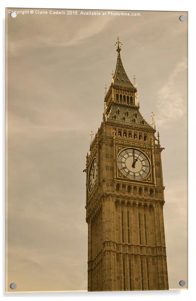  Big Ben Acrylic by Claire Castelli