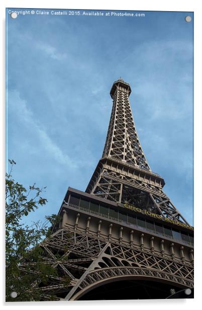 Paris - Las Vegas Acrylic by Claire Castelli