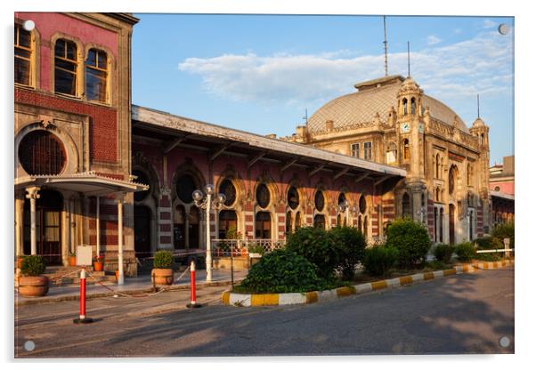 Sirkeci Railway Station at Sunset in Istanbul Acrylic by Artur Bogacki