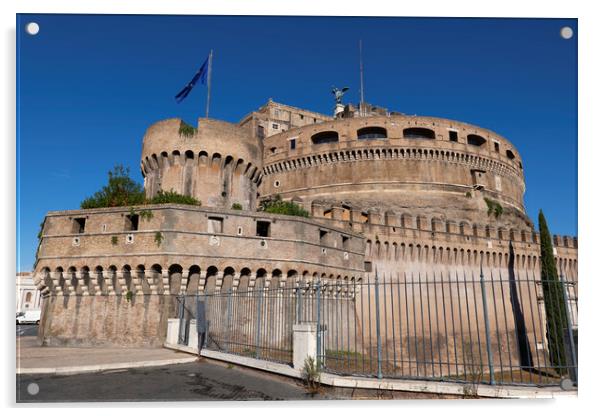 Castle of the Holy Angel in Rome Acrylic by Artur Bogacki