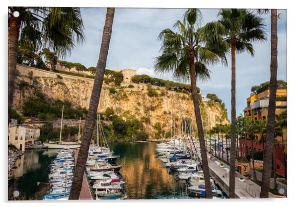 Port de Fontvieille in Monaco Acrylic by Artur Bogacki