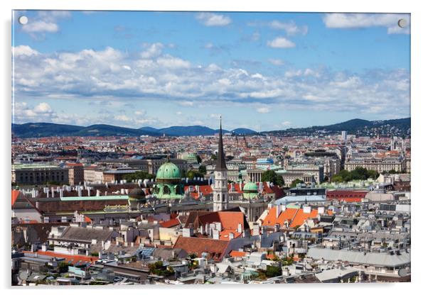 Vienna City Cityscape in Austria Acrylic by Artur Bogacki