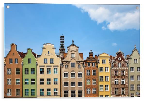 Historic Houses in Old Town of Gdansk Acrylic by Artur Bogacki