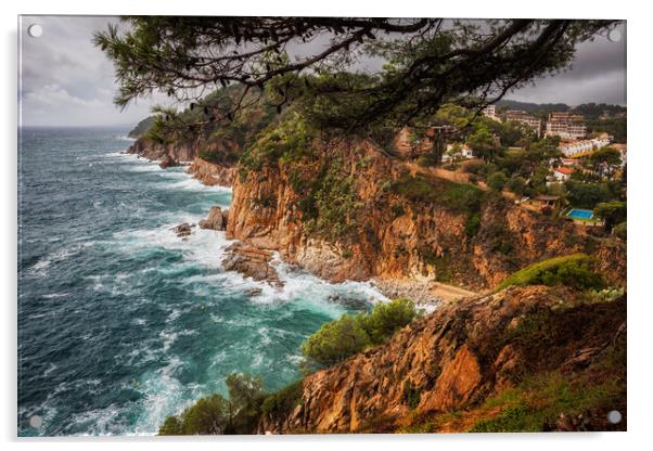 Costa Brava Landscape in Tossa de Mar, Spain Acrylic by Artur Bogacki