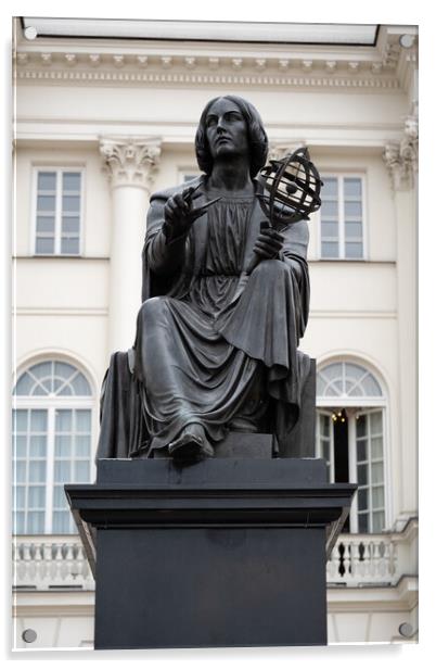 Nicolaus Copernicus Monument in Warsaw Acrylic by Artur Bogacki