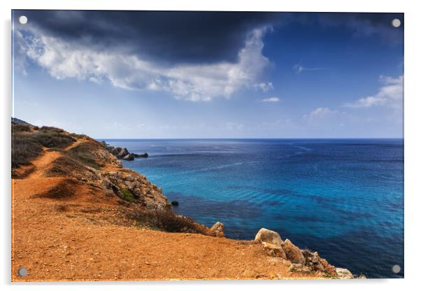 Mediterranean Sea Coast Of Malta Island Acrylic by Artur Bogacki