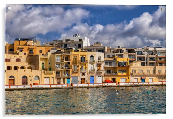 Il-Qajjenza Birzebbuga Town in Malta Acrylic by Artur Bogacki