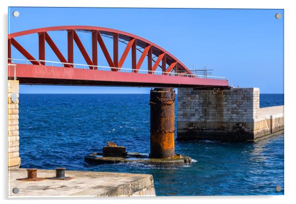 St Elmo Bridge in Valletta, Malta Acrylic by Artur Bogacki