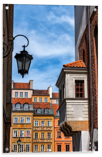 In The Old Town Of Warsaw Acrylic by Artur Bogacki