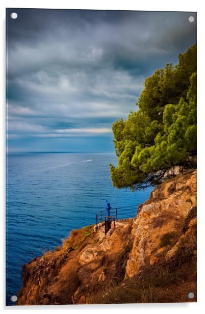 Sea at Costa Brava in Spain Acrylic by Artur Bogacki