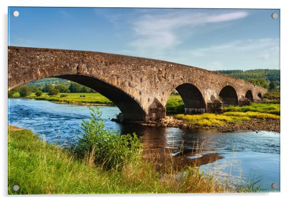 Old Arch Bridge On Suir River In Ireland Acrylic by Artur Bogacki