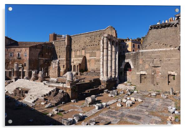 Forum of Augustus in City of Rome Acrylic by Artur Bogacki