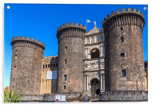Castel Nuovo in Naples Acrylic by Artur Bogacki