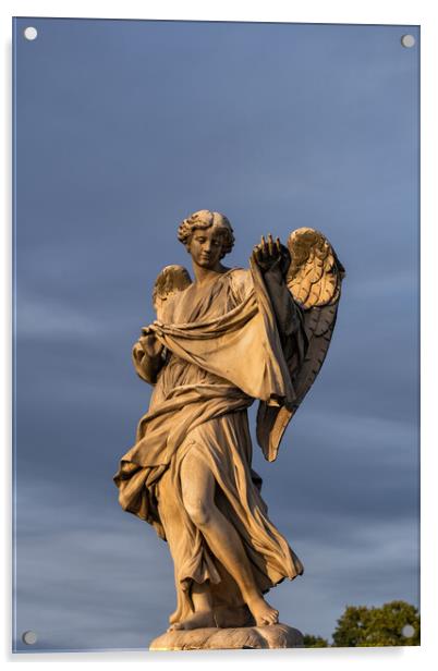 Angel With The Sudarium Statue Acrylic by Artur Bogacki