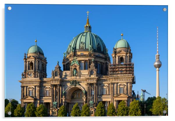 The Berlin Cathedral And TV Tower Acrylic by Artur Bogacki