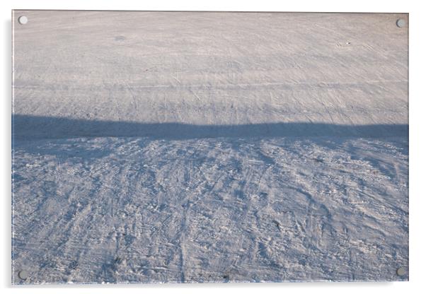 Snowy Hill Slope Winter Background Acrylic by Artur Bogacki