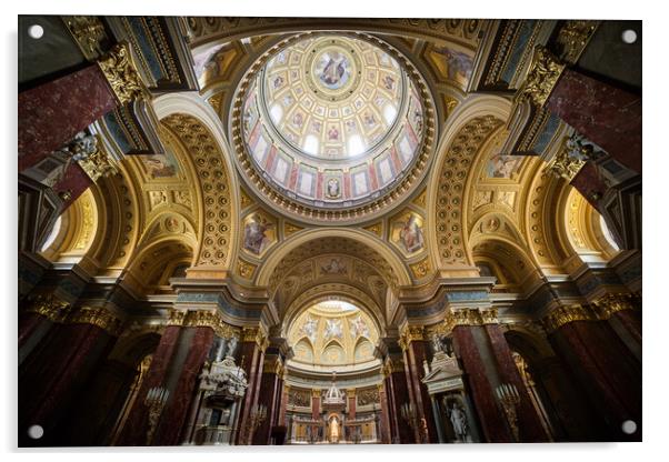 St. Stephen Basilica Interior in Budapest Acrylic by Artur Bogacki