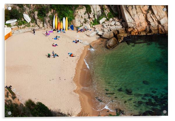 Codolar Beach in Tossa de Mar on Costa Brava Acrylic by Artur Bogacki