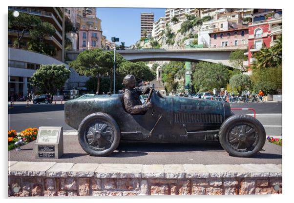 Monument to William Grover in Monaco Acrylic by Artur Bogacki