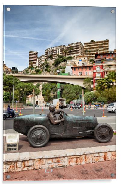 Statue of William Grover in Monaco Acrylic by Artur Bogacki